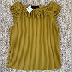 Marc New York Mustard Pleated Blouse